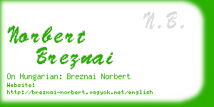 norbert breznai business card